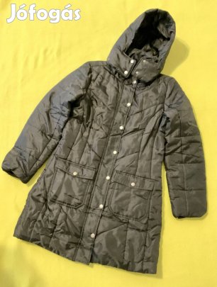 Női 38-as kapucnis téli steppelt kabát