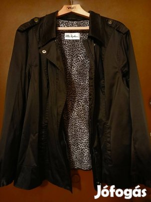 Női,54-méretű,Ulla Popken fekete dzseki,teljesen új!/80