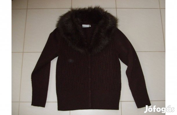 Női C&A szőrmés kardigán M-es