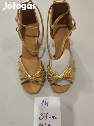 Női Latin Tánc cipő Bőr talpal Arany színben
