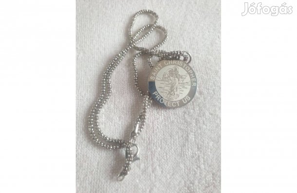 Női Nyaklánc Férfi 60cm+Medál SZt Kristóf Védőszent Új