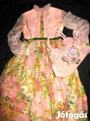 Női S ruha többcélra alkalmi ruha derék 72 új földigér selyem táskával