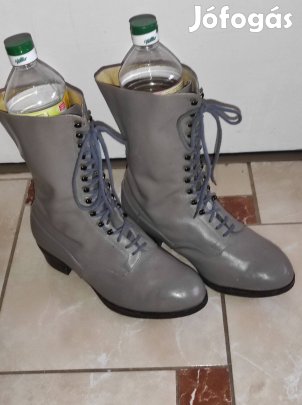 Női -Magas-szárú- fűzős, -valódi Bőr- cipő eladó