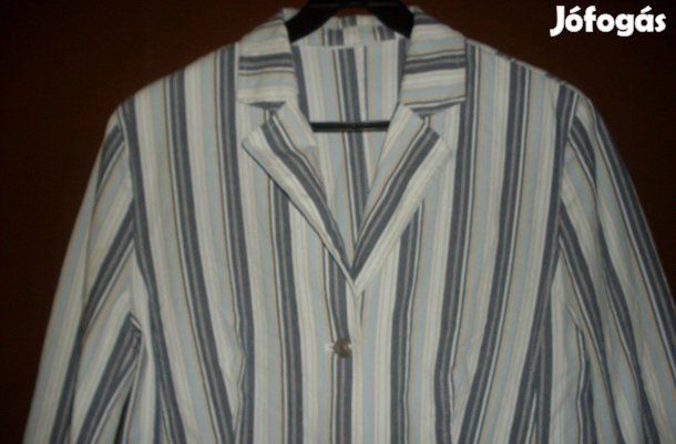 Női, farmer jellegű,csíkos blézer,zakó,44-méret,Bécsből,újszerű!/4