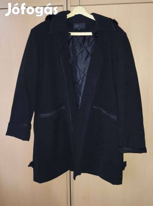 Női, fekete kivehető bélésű kabát