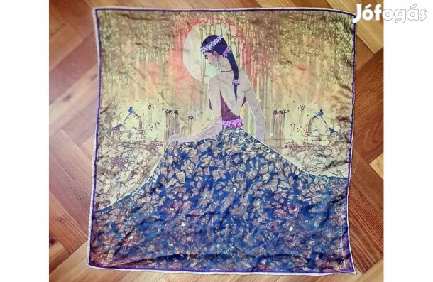 Női alakos kendő - art nouveau stílus