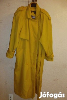 Női alkalmi sárga esőkabát vadonat ujj