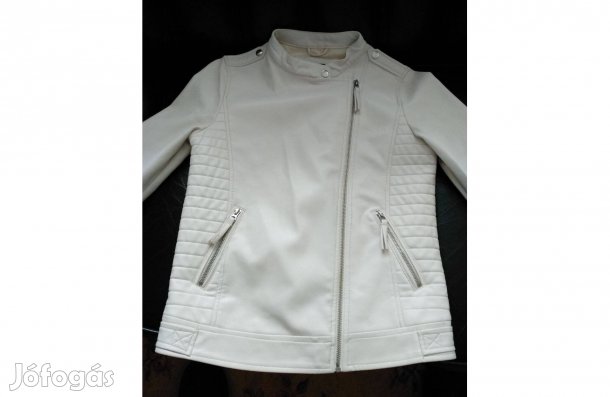 Női átmeneti műbőr dzseki 170 cm magasságra átlapolt fazon