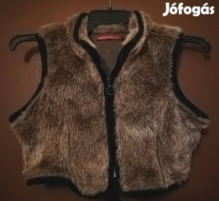 Női barna műszőrme mellény, 38-méret,olcsón!/49