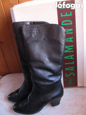 Női bélelt, fekete csizma, Salamander