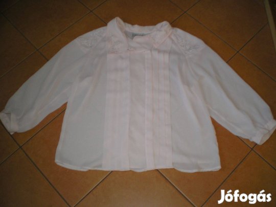 Női blúz habos babos világos rózsaszín XL-es XL szinte új