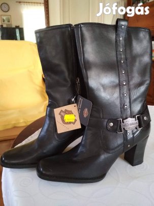 Női bőr csizma Harley Davidson eladó!