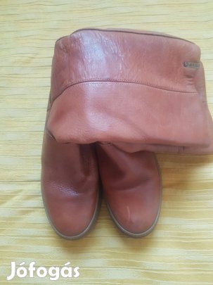 Női bőr csizma bélelt meleg