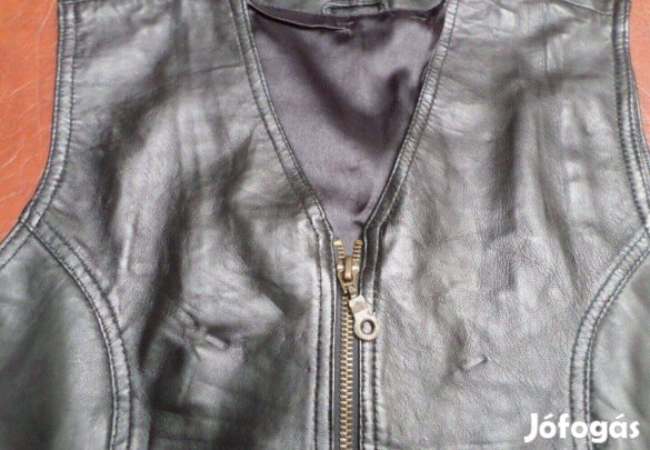 Női bőr mellény motoros bőrmellény Új