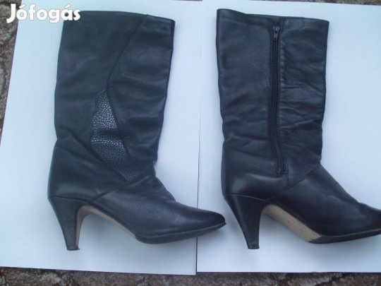 Női bőrcsizma, eredeti bőr, (újszerű, 38-as)