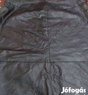 Női bőrszoknya fekete bőr szoknya XL