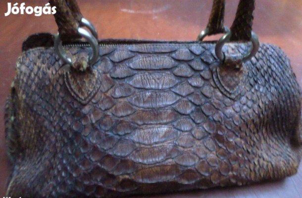 Női bőrtáska valódi kígyóbőr Olasz luxus