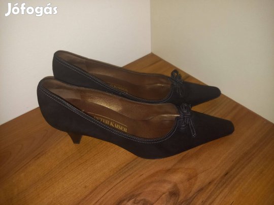 Női cipő alkalmi fekete velúr bőr Peter Kaiser 39/40