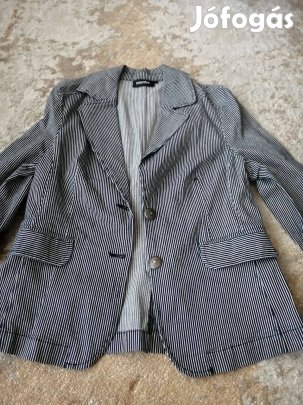 Női csíkos farmer anyagú blézer 40