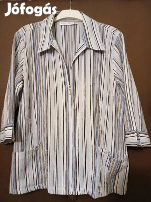 Női csinos ingblúz,zip-záras,Bécsben vásárolt, L-méret!/80