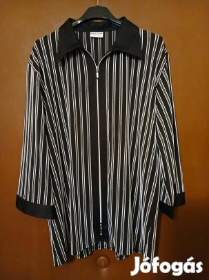 Női csinos zip-záras csíkos felső,Vögelében vásárolt,44-46-os!/80