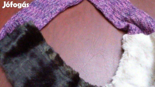 Női design Skót kötött gyapjú szőrme sál boa Új