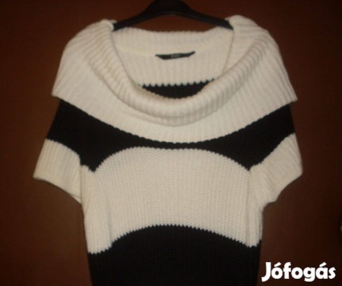 Női,divatos hosszú kötött pulcsi 44-méret,újszerű,csíkos!/7