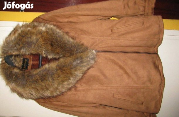 Női dzseki kabát XL velúr mell124 tavaszra is prém lekapcsolós hibát