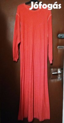 Női eperszínű,pamut háziruha, hosszú,44-46-méret!/69