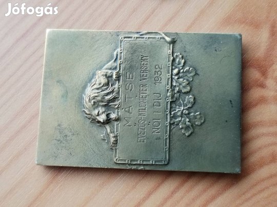 Női evezős verseny 1932-es I.dij jelzett érem