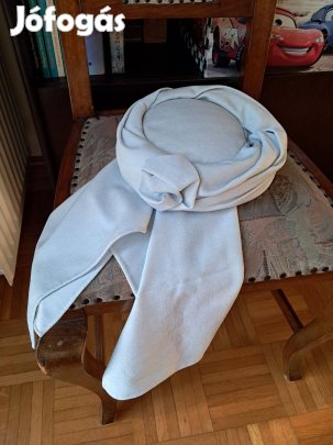 Női ezüst estélyi kalap sállal