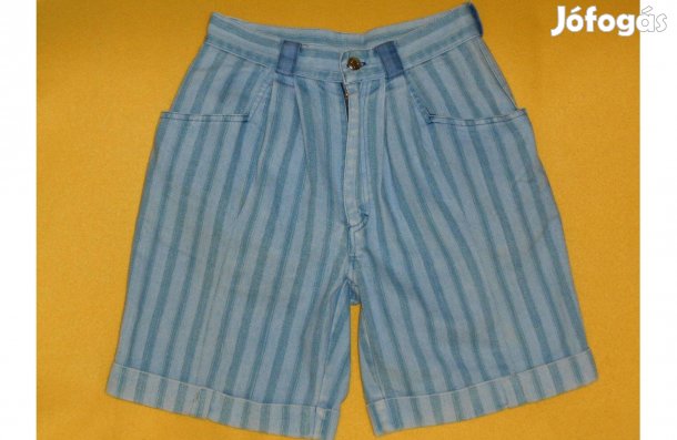 Női farmer rövidnadrág. Különleges, csíkos, zsebes. S - es