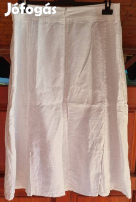Női fehér, bélelt, alul kicsit bővebb szoknya
