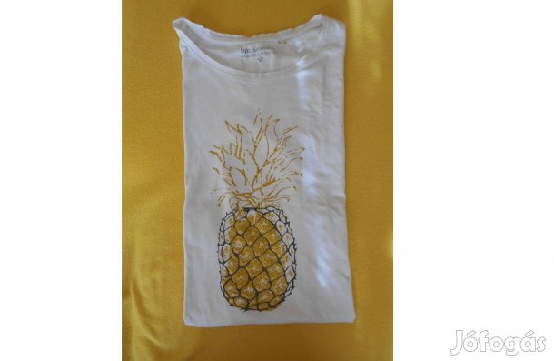 Női fehér póló, díszes. Nagy méret: 3XL - es. 100 % pamut