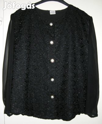 Női fekete alkalmi Mona Lisa,csipkés ,új felső,blúz,46-méret!/42