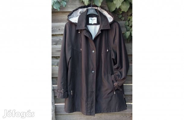 Női fekete átmeneti kabát XL-es, eladó