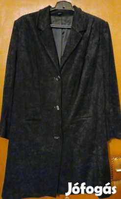 Női fekete átmeneti kabát, ruha,46-méret,új!/80