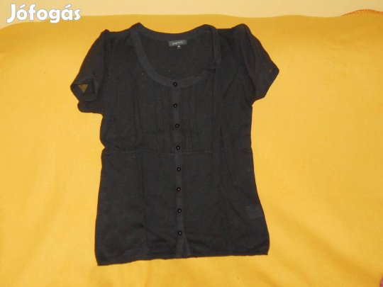 Női fekete elegáns blúz, pamut fehér és színes póló. M - es. 3db
