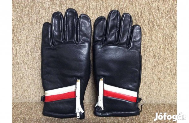 Női fekete kesztyű 7-es retro síkesztyű bőrkesztyű