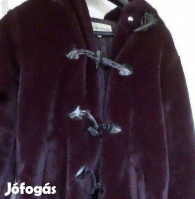 Női fekete műszőrme bunda