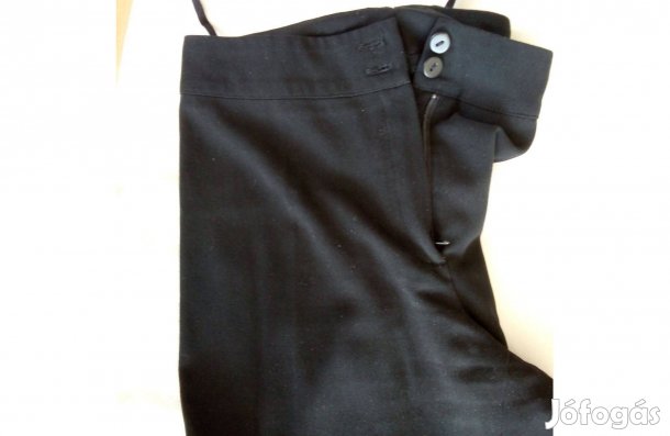 Női fekete szövet nadrág, elöl cipzáras, újszerű. 40