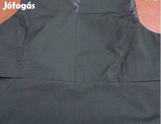 Női fekete szövet ruha Új tűpettyes