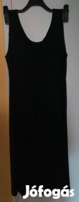 Női fekete ujatlan pamut nyári ruha,többféle,44-46-méretben!/61