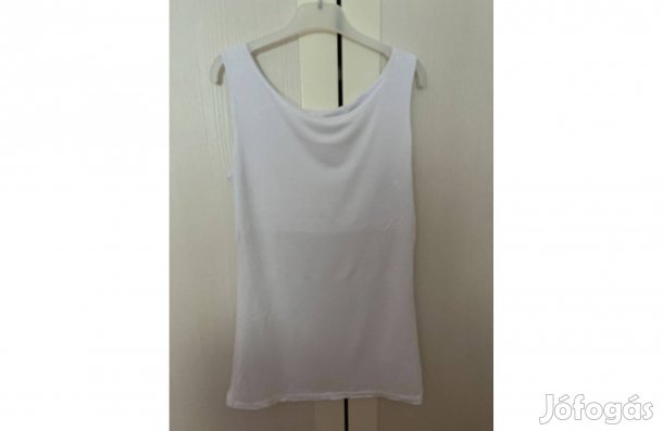 Női felső basic fehér ujjatlan Zenda S M póló