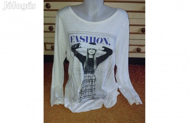 Női felső fehér, kék mintával C&A - Yessica