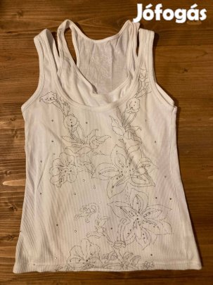 Női felső fehér dupla anyagú M