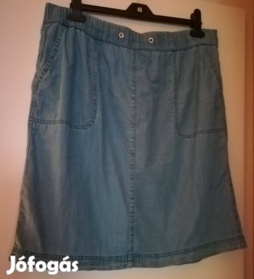 Női finom puha vászon farmer jellegú szoknya,44-46-méret!/61