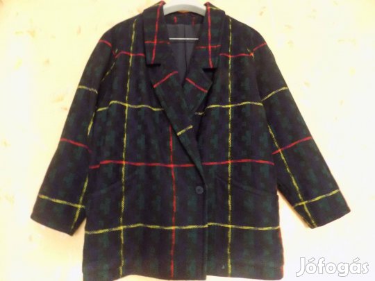 Női gyapjú anyagú, mintás, három részes kosztüm