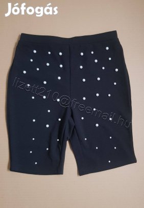 Női gyöngyös fekete rövidnadrág új A