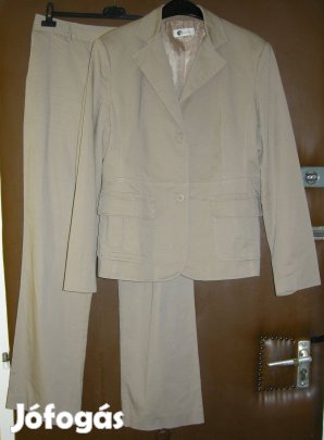 Női homokszínű csinos nadrágkosztüm,42-méret,Bécsből,újszerű!/27